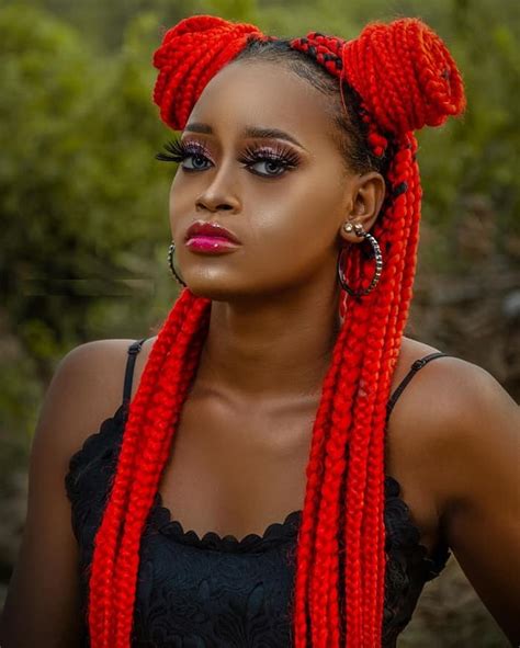 red box braids hairstyles|150 Best Red Box Braids ideas in 2024